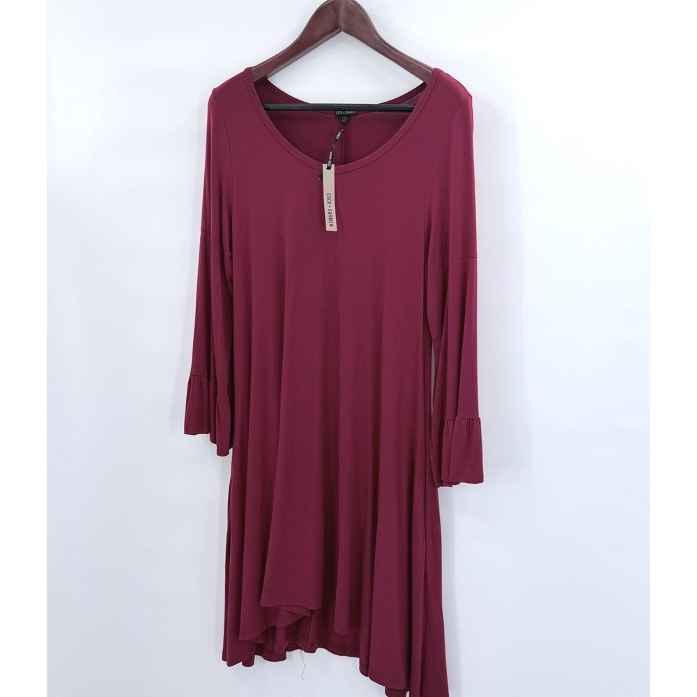 90s Witchy Fall Romantic Swing Dress L/XL Bell Sleeve Coco + Carmen NWT Holiday